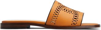 Tod's laser-cut leather sandals - women - CALFSKIN/CALFSKIN/CALFSKIN - 35.5 - Orange