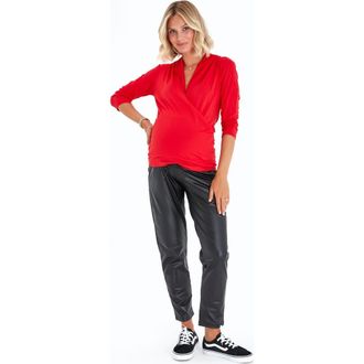 Accouch&eacute;e Pure Maternity/Nursing Top in Red at Nordstrom, Size X-Large Eu