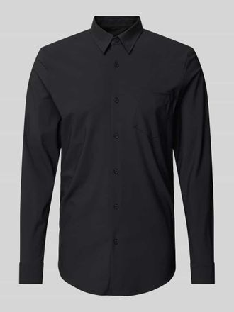 Guess Regular Fit Freizeithemd mit Kentkragen Modell SUNSET in Black, Gr&ouml;&szlig;e S