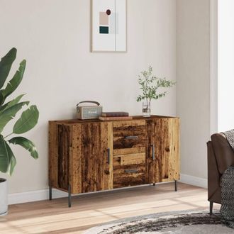 Berkfield Home Sideboard Old Wood 100x36x60 cm Engineered Wood in Brown | Size: 100 x 36 x 60 cm