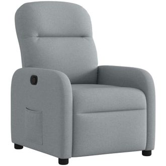 vidaXL Sill&oacute;n Reclinable De Tela Gris Claro Vidaxl
