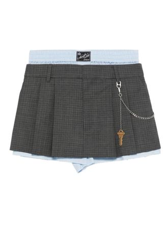 Alexander Wang pleated key-chain shorts - Grey