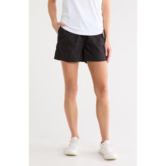 DKNY Drawcord Waist Cotton Shorts in Black at Nordstrom Rack, Size X-Large