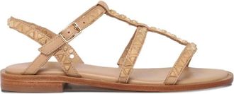 Ash Bruine Leren Sandalen voor Vrouwen - Dames - Sandalen - Bruin - 36 EU - Leer - Schoenen