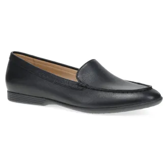 Dansko Womens Lorri Loafer In Black Tumbled