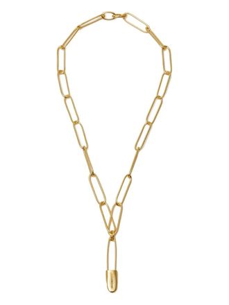 Undercover safety-pin necklace - unisex - Brass - One Size - Gold