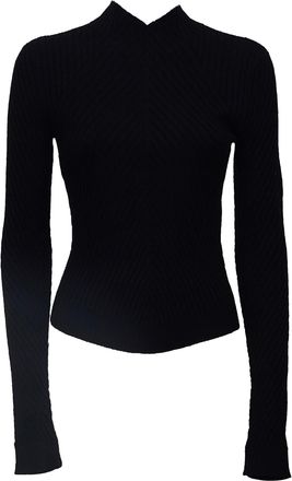 Victoria Beckham Georgia High-Neck Merino Wool Sweater