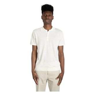 Daniele Fiesoli Tops, Heren, Beige, M, Katoen, Korte mouw katoenen polo cr&egrave;me