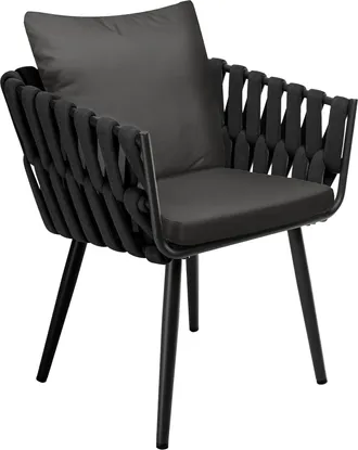 Clp Silla De Jard&iacute;n Lombardia Antracita Con Coj&iacute;n De Asiento Antracita