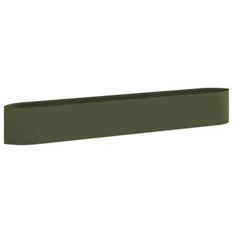 vidaXL Cama De Jard&iacute;n Elevada Verde Oliva 300 X 40 X 40 Cm Acero Vidaxl