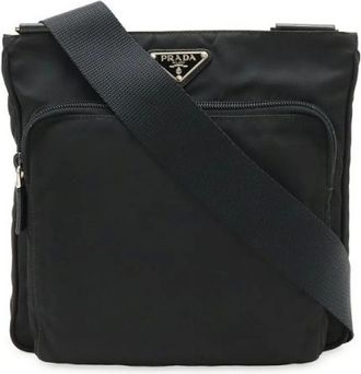 Prada Pre-owned Cross Body Bags, female, Black, Size: ONE SIZE Pre-owned Nylon prada-bags
