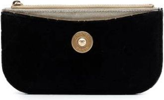 Chanel Pre-owned Velvet Pouch - - Pre-owned - Donna - Nero - ONE SIZE