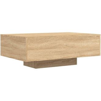 vidaXL Mesa de centro con luces led roble Sonoma 85x55x31 cm Vidaxl