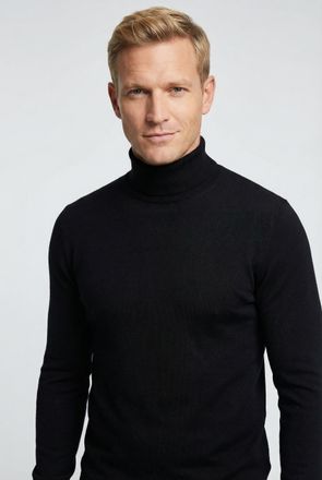 Joop Rollkragenpullover JOOP Donte, Herren, Gr. XXL, dunkelblau, Strick, Obermaterial: 100% Wolle, unifarben, regular fit normal, Rippb&uuml;ndchen, Pullover Ro