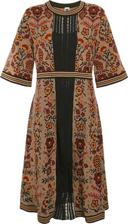 Missoni 2024 floral-jacquard dress - Brown