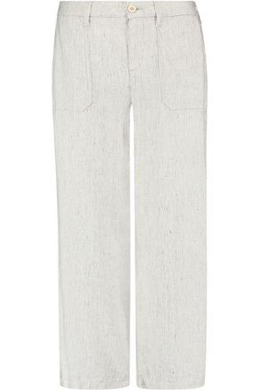 NYDJ Wide Leg Ankle Trouser Gestreept Stretch Linnen | Slubby Stripe