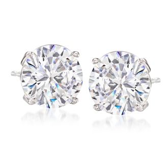 Ross-Simons CZ Stud Earrings in 14kt White Gold