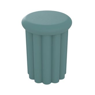 Rendez-Vous D&eacute;co Mesa auxiliar redonda de metal azul