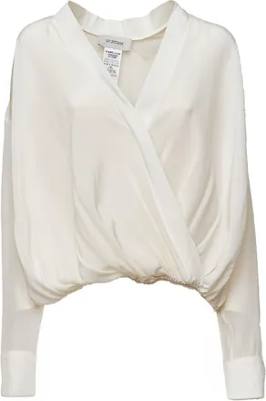Sportmax Venere V-Neck Silk Crepe De Chine Blouse