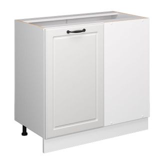 Vicco Armario de esquina R-Line, Blanco casa de campo, 86 cm sin encimera