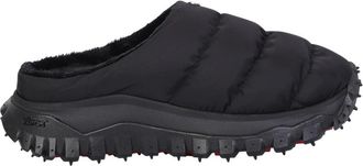 Moncler Zwarte Sandalen voor Mannen - Heren - Slip ons - Zwart - 39 EU - Nepbont - Schoenen