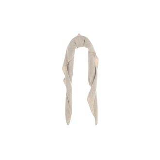 Brunello Cucinelli Sciarpa in misto cashmere con dettaglio monogramma - - Accessories - Donna - Beige - ONE SIZE