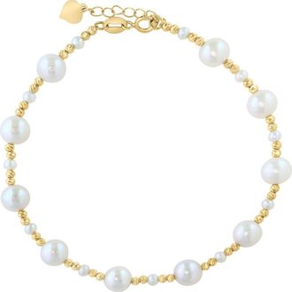 Effy Freshwater Pearl Beaded Chain Bracelet in White at Nordstrom Rack, Size 7.5