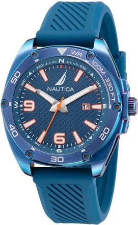 Nautica Tin Can Bay Blue Silicone Mens Watch