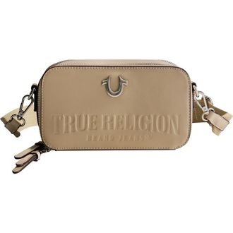 True Religion Double-Zip Horseshoe Camera Bag in Tan at Nordstrom