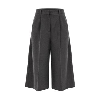 Marella Pantalones Crop - Trousers - Mujer - Gris - S