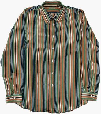 Corneliani Striped Silk Shirt CIRCLE size 44