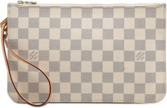 Louis Vuitton Pre-owned Clutches, female, White, Size: ONE SIZE Pre-owned Damier Canvas Pouch