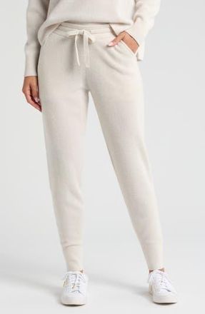 Zella Wool & Cashmere Knit Joggers in Ivory Egret Light at Nordstrom Rack, Size Xx-Large