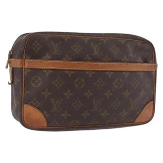 Louis Vuitton Pre-owned Compiegne 28 Clutch Bag - Dames - Pre-owned - Bruin - Maat: ONE Size Leer