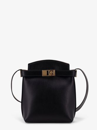 Ferragamo Borsa a tracolla in pelle con dettaglio Gancini - FERRAGAMO - gender_Woman