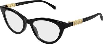 Gucci Glasses, female, Black, Size: 50 MM Cat-eye Optical Frame