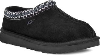UGG Tasman Black Wool-Lined Decorative Stitch Indoor Slippers