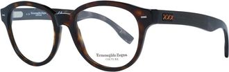 Ermenegildo Zegna Accessoires, Heren, Bruin, ONE Size, Bruine ronde optische monturen voor mannen