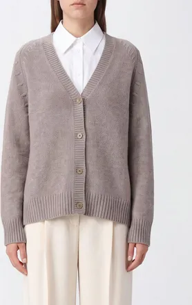 Parosh V-Neck Cardigan P. A.R. O.S. H. in Pure Cashmere with Buttons