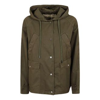 Herno Light Jackets, female, Green, Size: XS Light Jacket