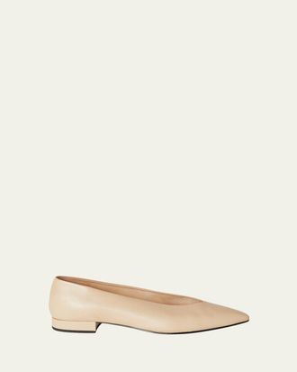 Loro Piana Calf Leather Ballerina Flats