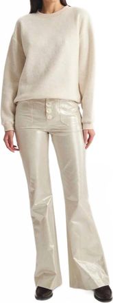 Ines De La Fressange Charlotte Flare Pant In Silver