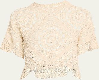 Ulla Johnson Maddalena Handmade Crochet Top