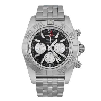 Breitling Pre-owned Breitling Chronomat GMT Chronograph GMT Automatic Chronometer Black Dial Mens Watch AB041012/BA69SS