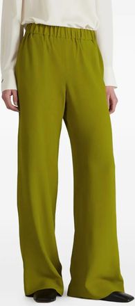 Slowear elastic-waistband trousers - women - Acetate/Silk - 38 - Green