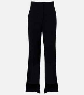 Khaite Rae high-rise cr&ecirc;pe flared pants