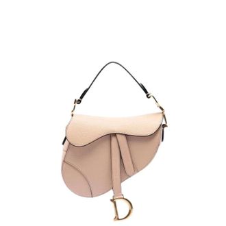 Dior Pre-owned Saddle Bag - Dames - Pre-owned - Beige - Maat: ONE Size Zijde