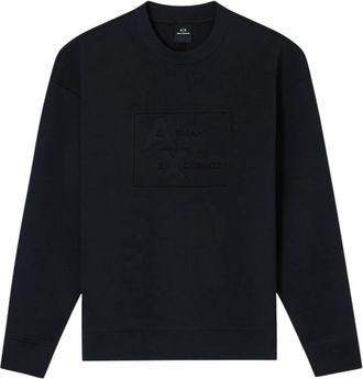 A|X Armani Exchange Hoodies & sweatvesten, Heren, Zwart, XS, Katoen, Crewneck Sweatshirt