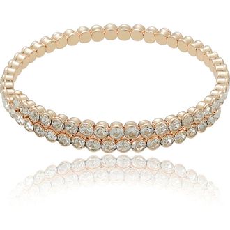 Ettika Overlapping Crystal Bangle Bracelet in Gold at Nordstrom Rack