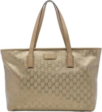 Gucci Tote bag Pre-owned in tela rivestita - - Pre-owned - Donna - Beige - ONE SIZE